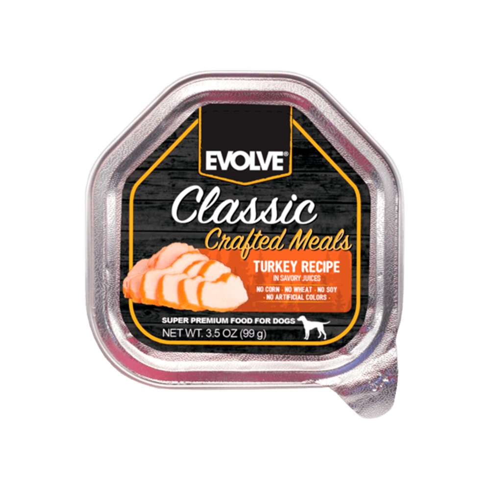 Alimento Húmedo Para Perro Evolve Classic Bandeja Crafted Meals Pavo 99 g