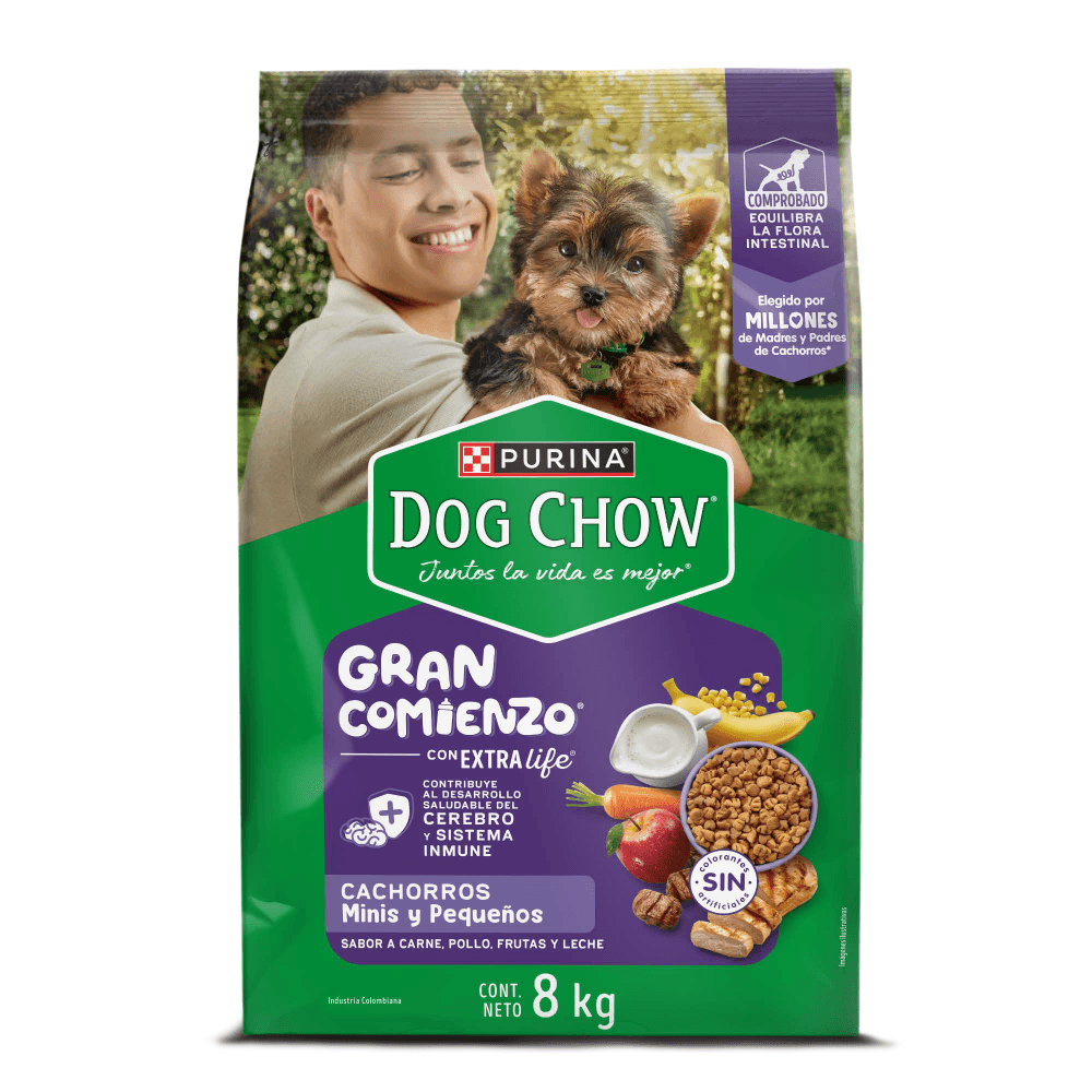Alimento Para Perro Dog Chow Cachorros Gran Comienzo Minis y Pequeños 8 kg