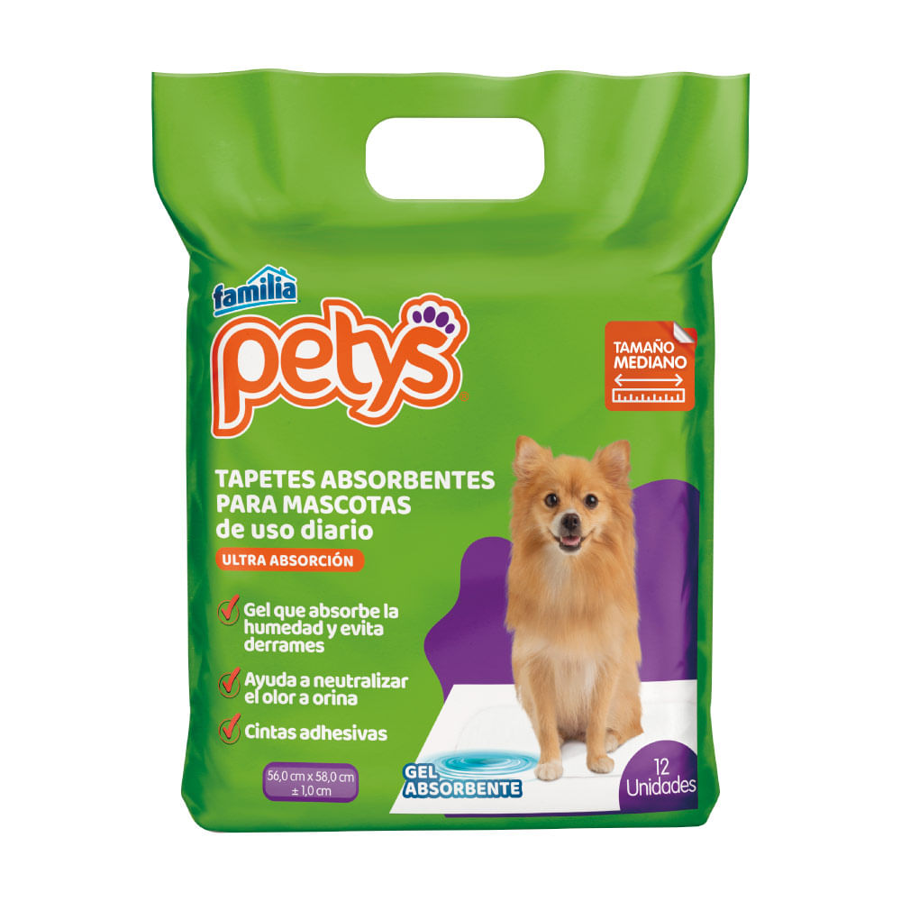 Petys Tapete Absorbente Raza Pequeña Y Mediana 12 u