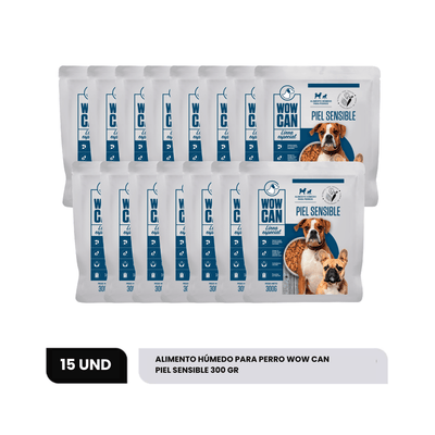 Combo Alimento Húmedo Para Perro Wow Can
Piel Sensible x15 15 Un