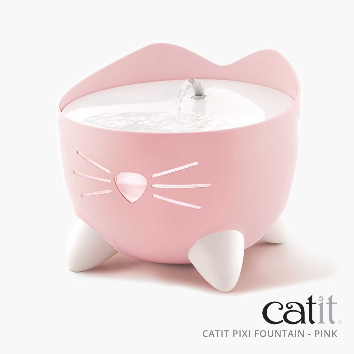Bebedero Para Gato Hagen Catit Fuente De Agua Pixi 2.5L - Rosa Claro 2,5 L
