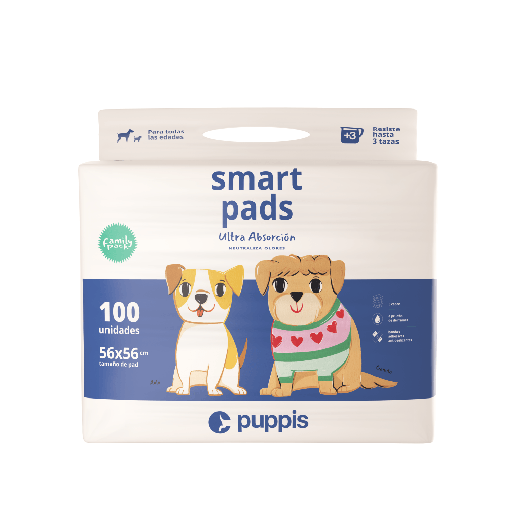 Tapetes Absorbentes Puppis Smart Pads 100 u