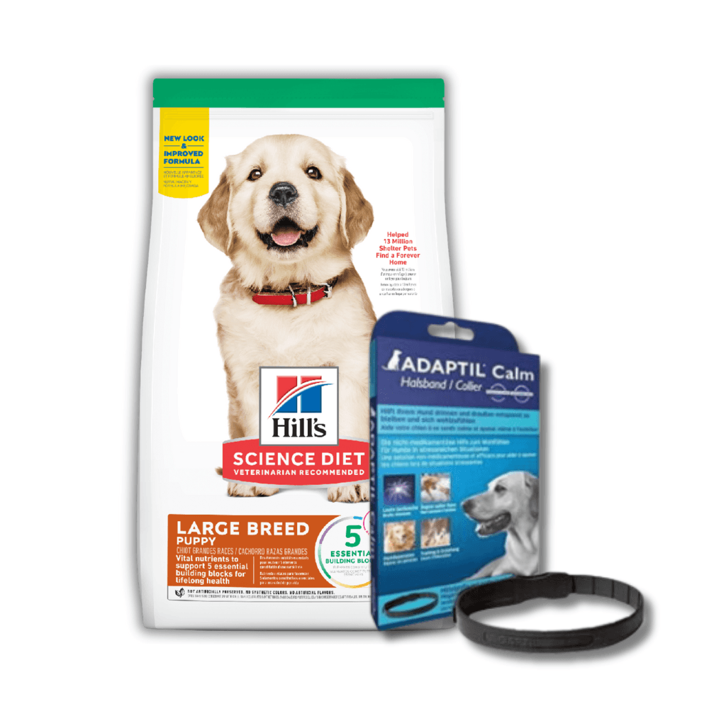 Combo Hill’s Puppy Large Breed para Perro + Collar Adaptil Talla L 1 u