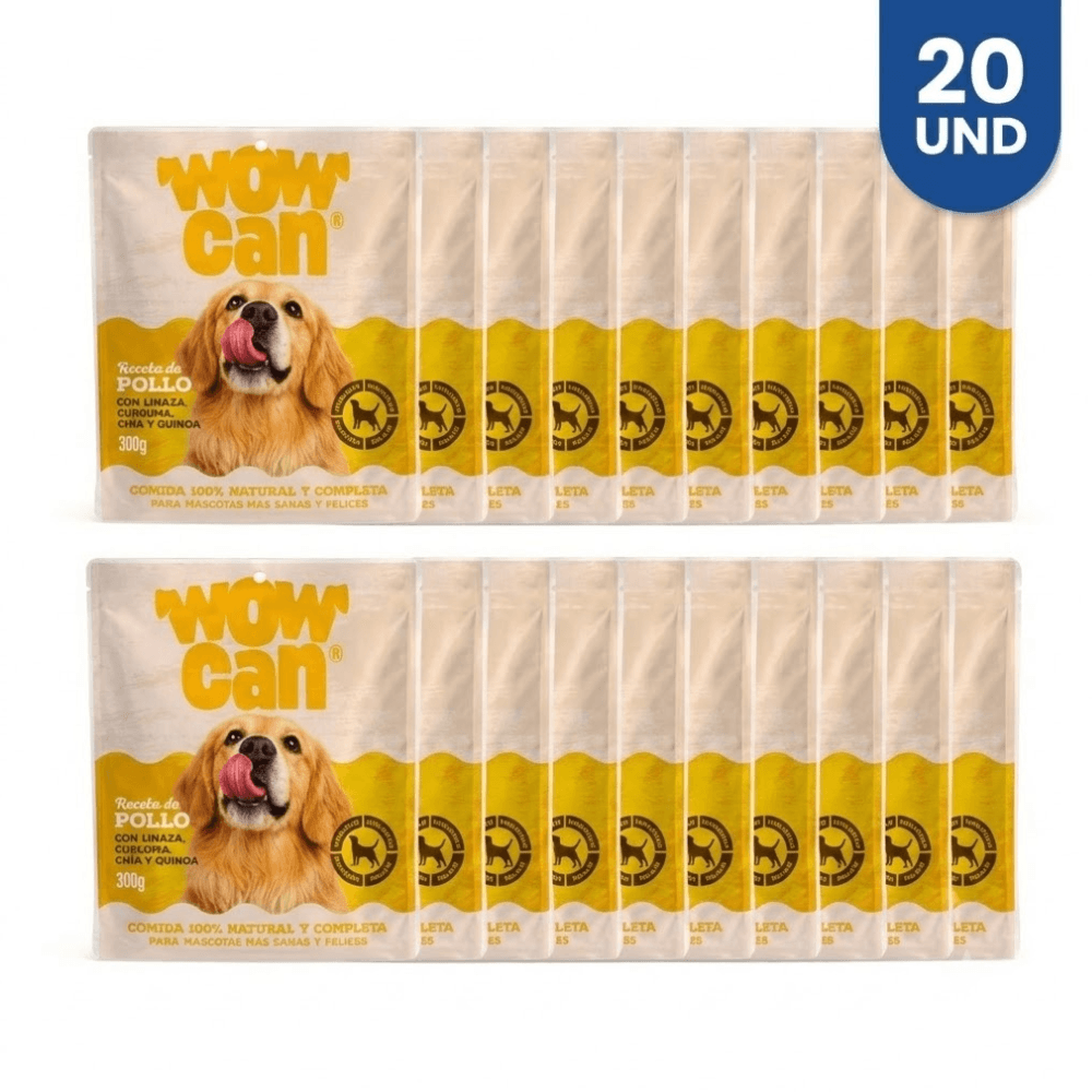 Combo Alimento Húmedo Para Perro Wow Can Pollo x20 20 Un