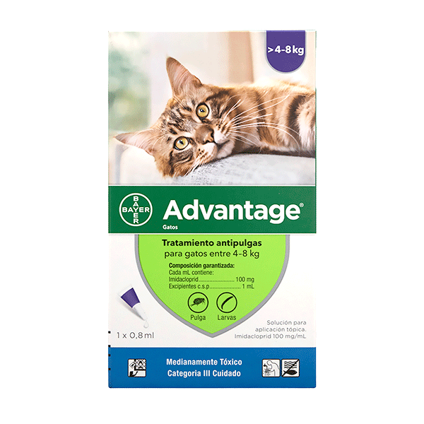 Antipulgas Advantage Gatos 4 - 8 kg