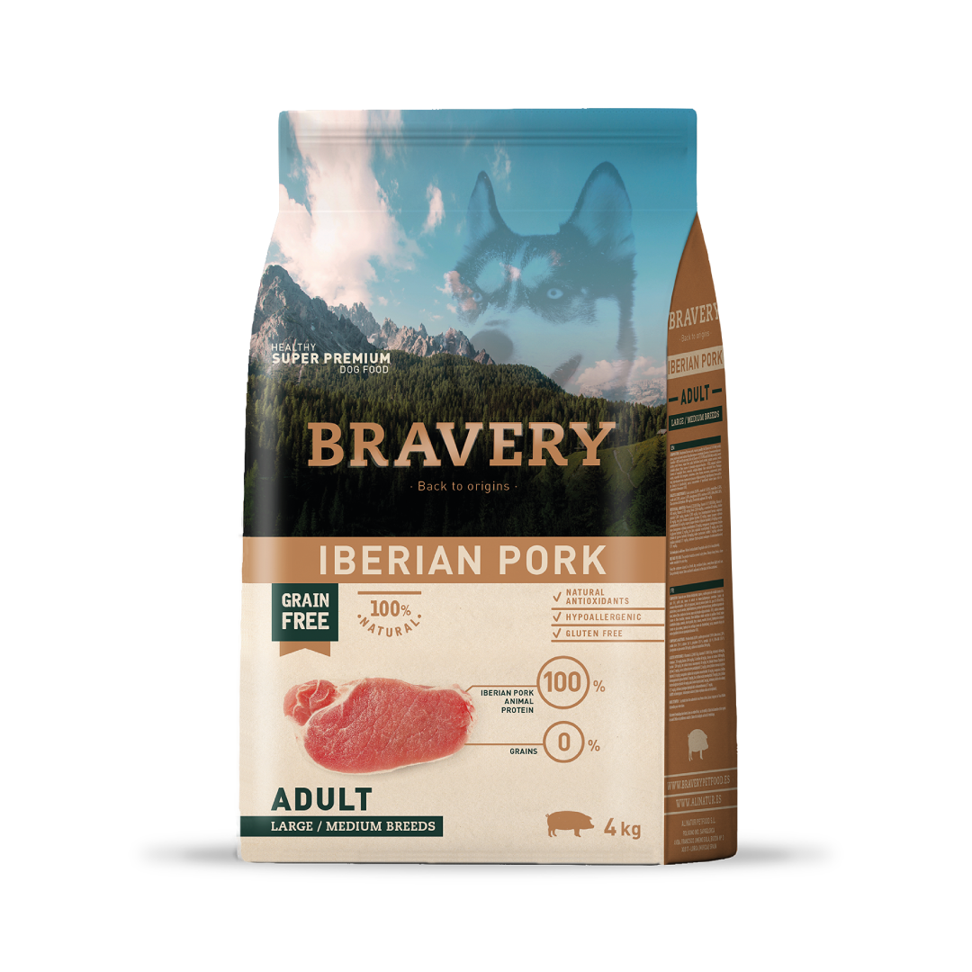 Bravery Iberian Pork Adult Large/Medium Breeds 4 kg