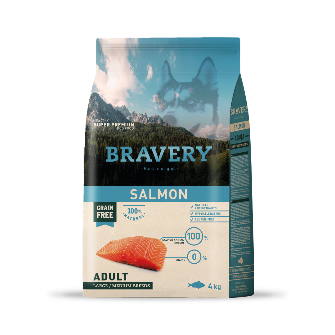 Bravery Salmon Adult Large/Medium Breed 4 kg
