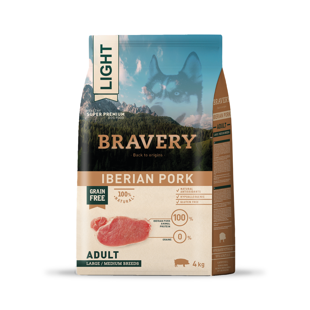 Bravery Light Iberian Pork Adult Large/Medium Breeds 4 kg