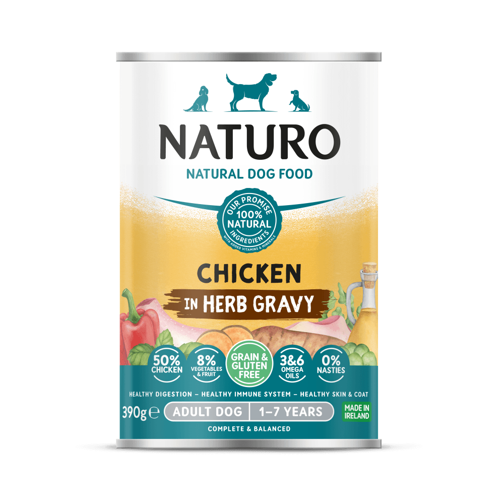 Alimento Húmedo Naturo Adult Chicken In Herb Gravy Para Perro 390 g