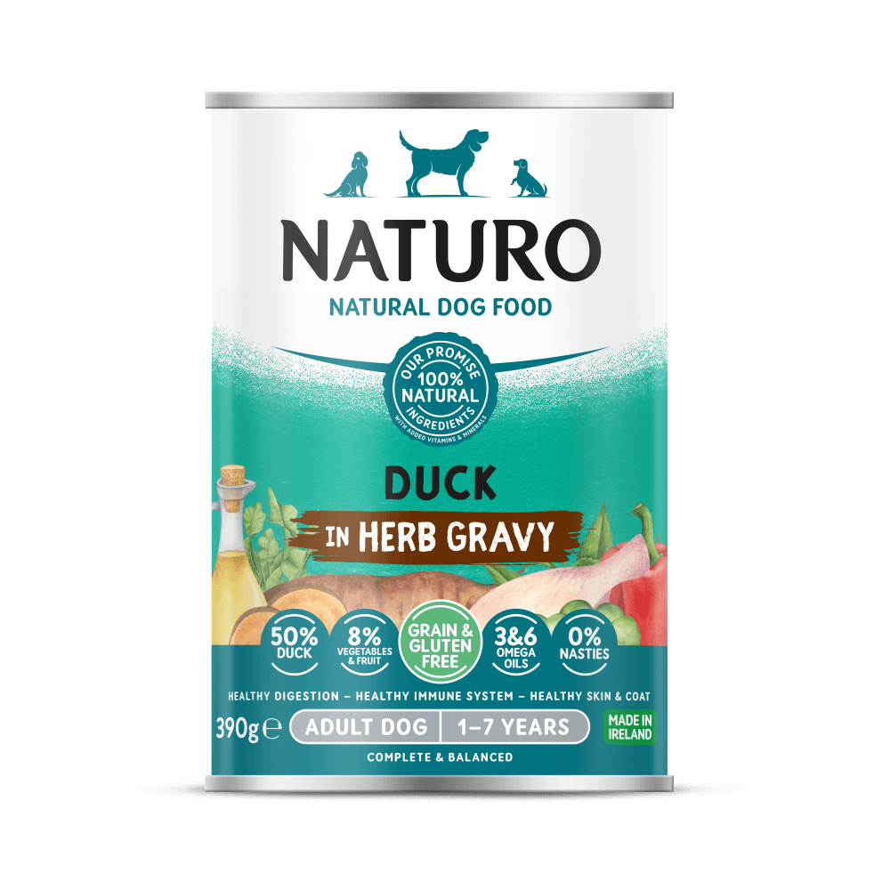 Alimento Húmedo Naturo Adult Duck In Herb Gravy Para Perro 390 g