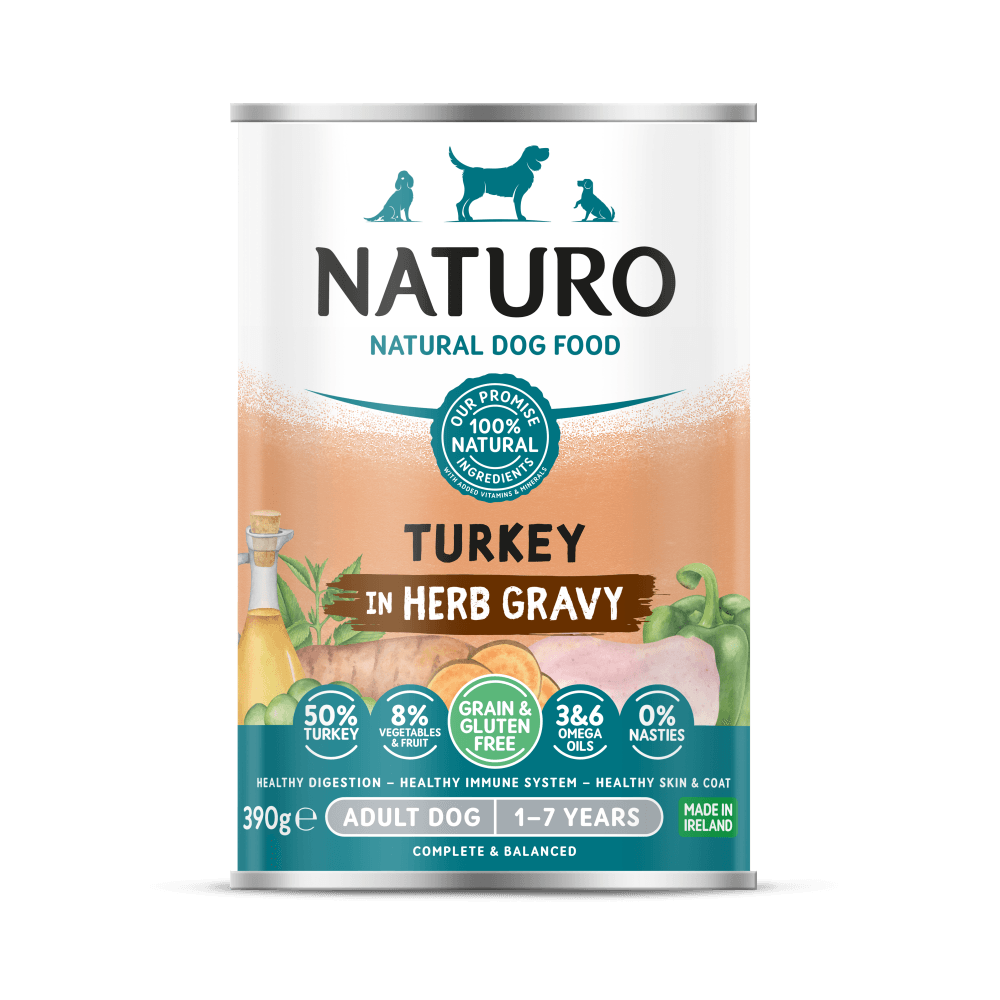 Alimento Húmedo Naturo Adult Turkey In Herb Gravy Para Perro 390 g