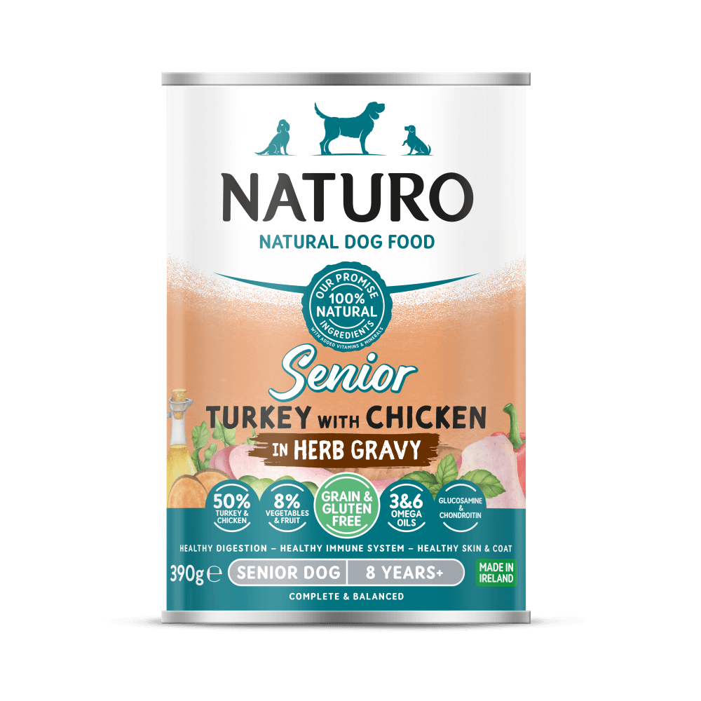 Alimento Húmedo Naturo Senior Turkey With Chicken In Herb Gravy Para Perro 390 g