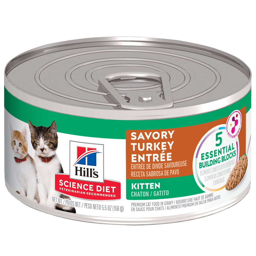 Alimento húmedo para gato Hills Kitten sabor pavo 5,5 oz