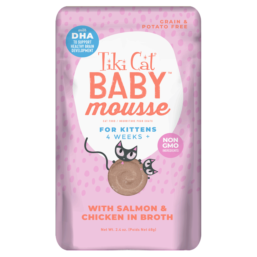 Alimento Húmedo Para Gato Salmon y Pollo en Caldo Tiki Cat 68 g
