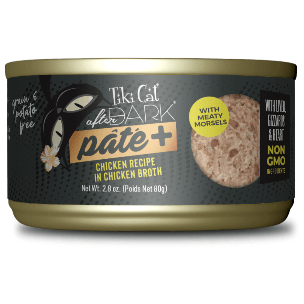 Tiki Cat After Dark Pâté+ de pollo – Alimento húmedo para gatos 80 g