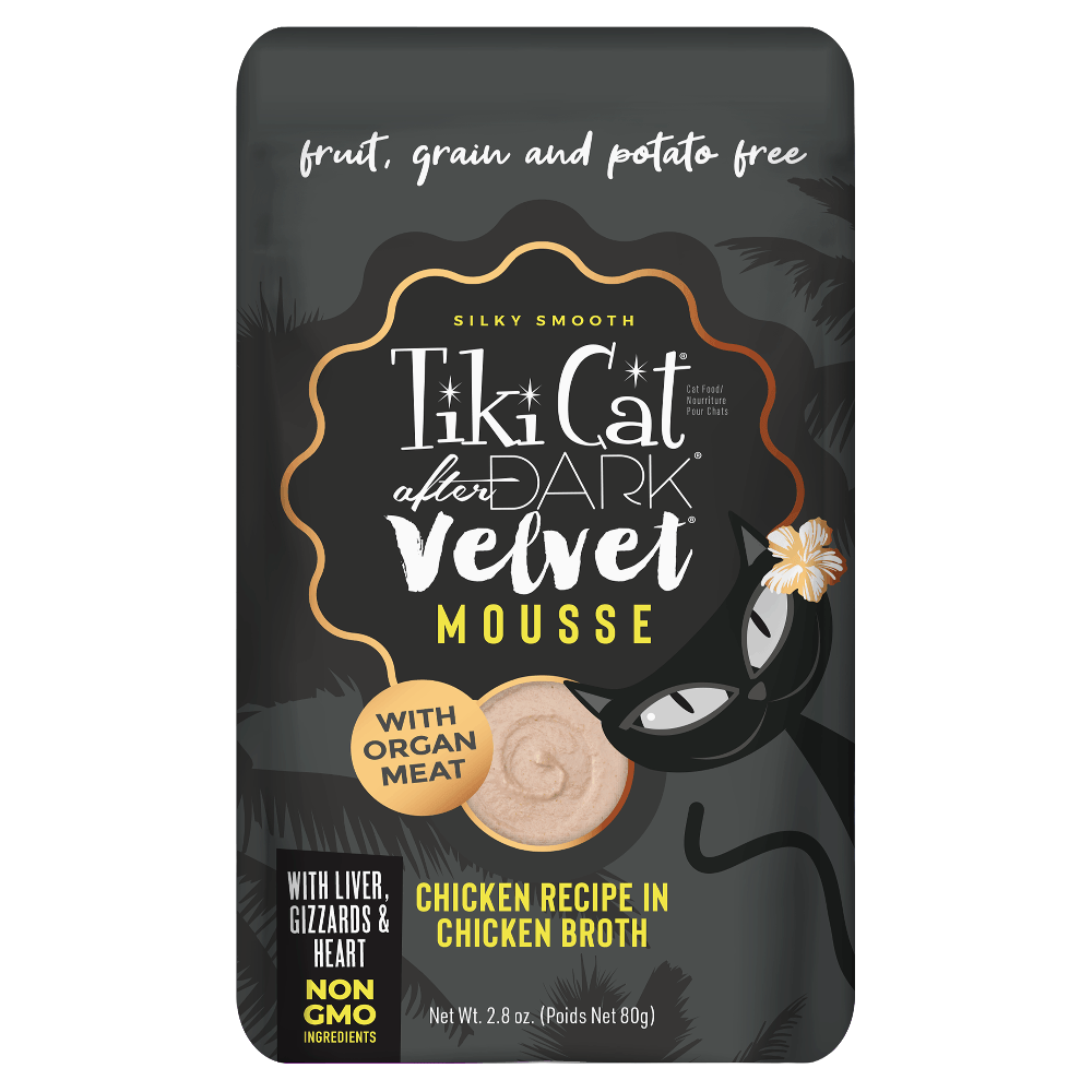 Tiki Cat After Dark Velvet Mousse de pollo – Alimento húmedo para gatos 80 g