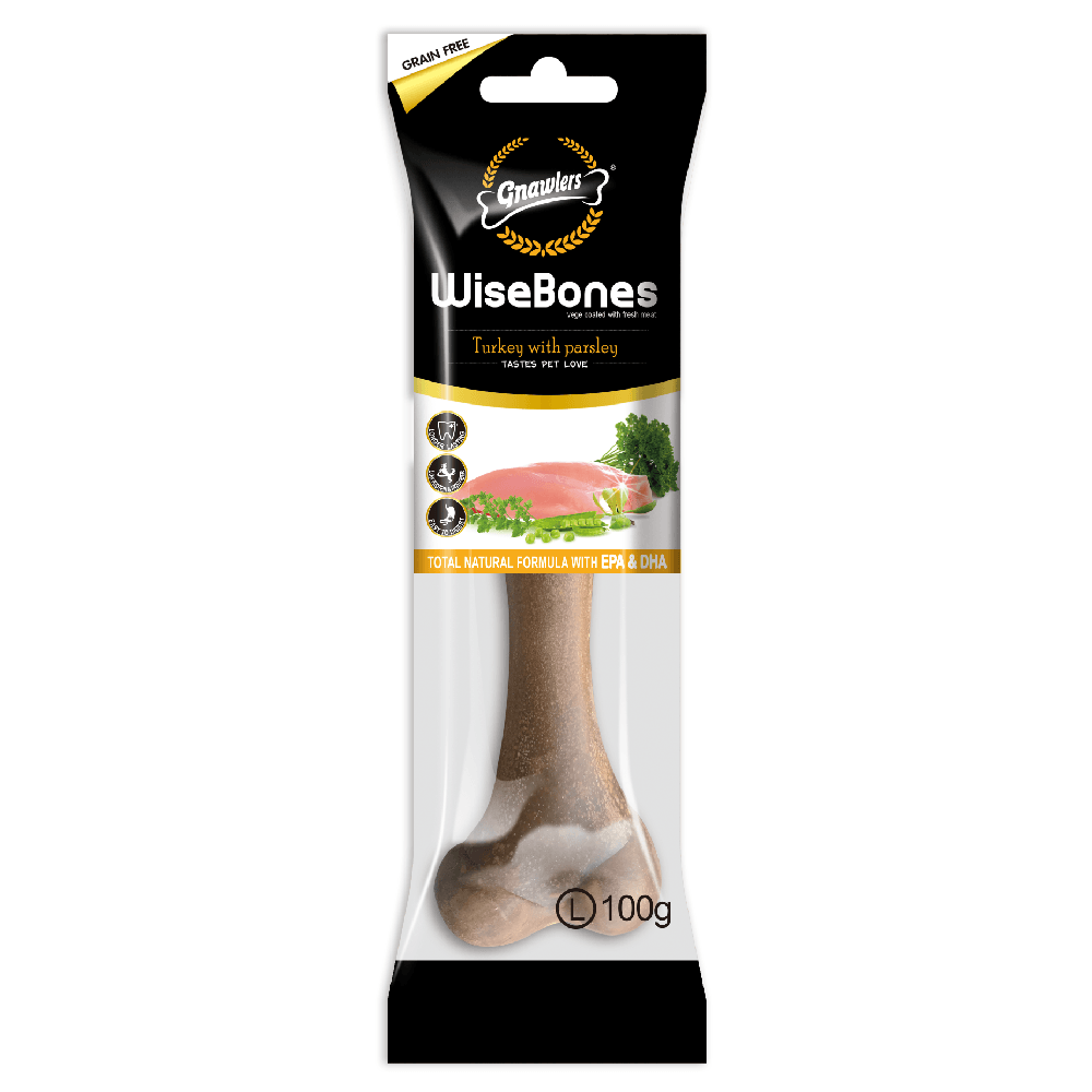 Snack Para Perro Phoenix Wisebones Pavo y Perejil 100 g