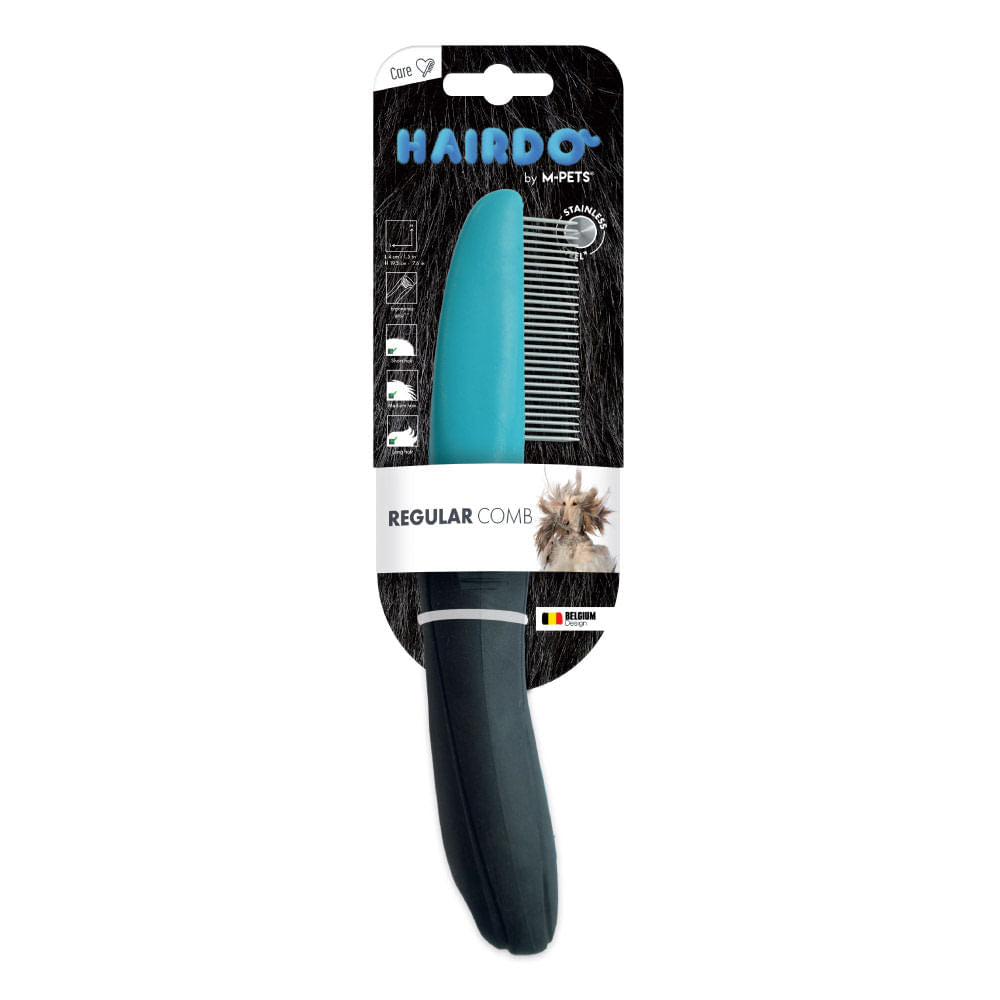 Peine M-Pets Hairdo Regular para Perro 4 x 19,5 cm