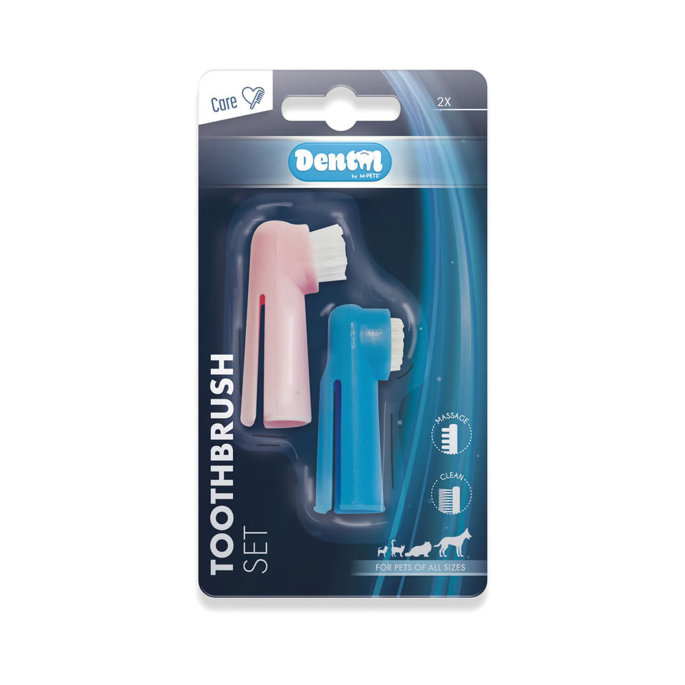 Set de Cepillos de Dientes M-Pets Para Mascotas 3 x 6 cm