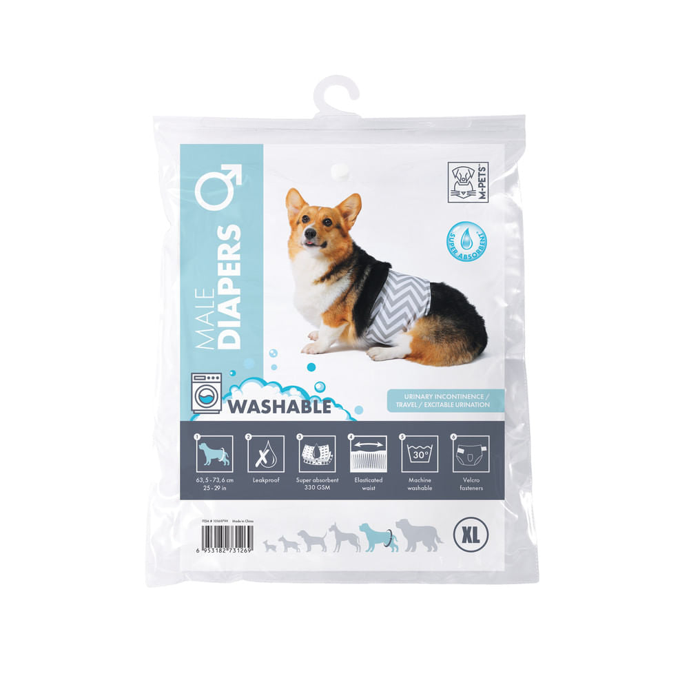 Pañal Lavable M-Pets Para Perro XL