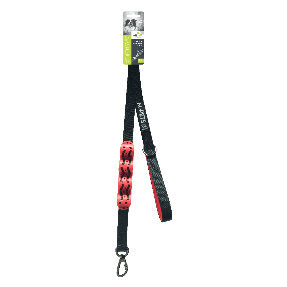 Correa Para Perro Antishock Negro/Rojo M-PETS Único