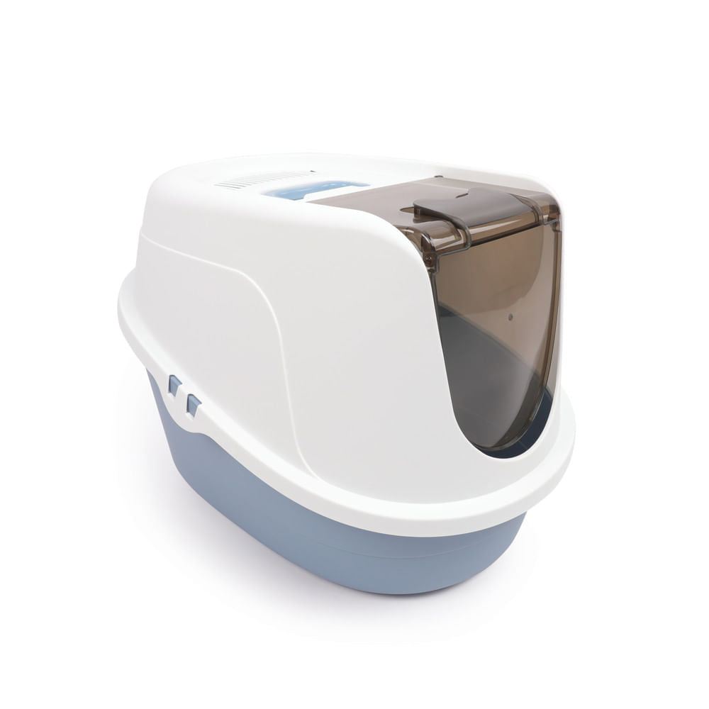 Arenero cerrado Eco Tima oceano azul para gato M-pets L