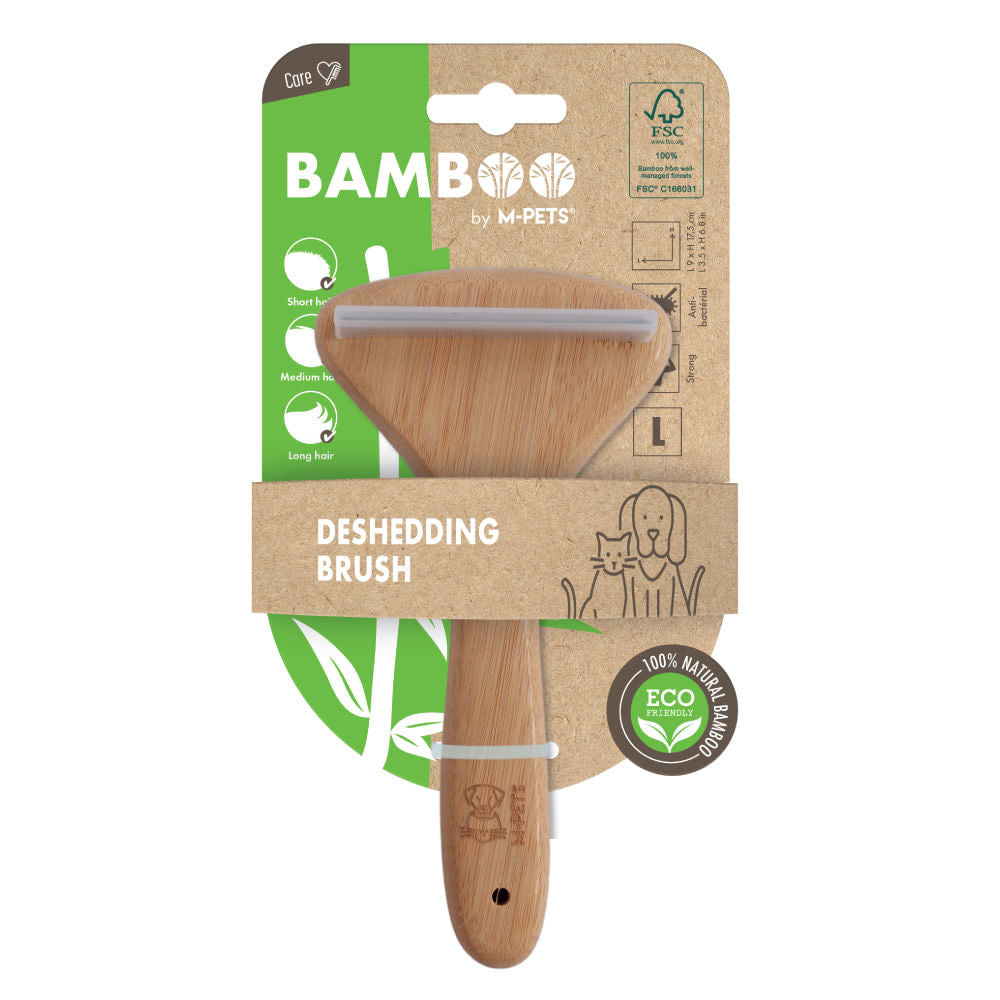 Cepillo M-Pets Deslanador de Bambú para Perro L