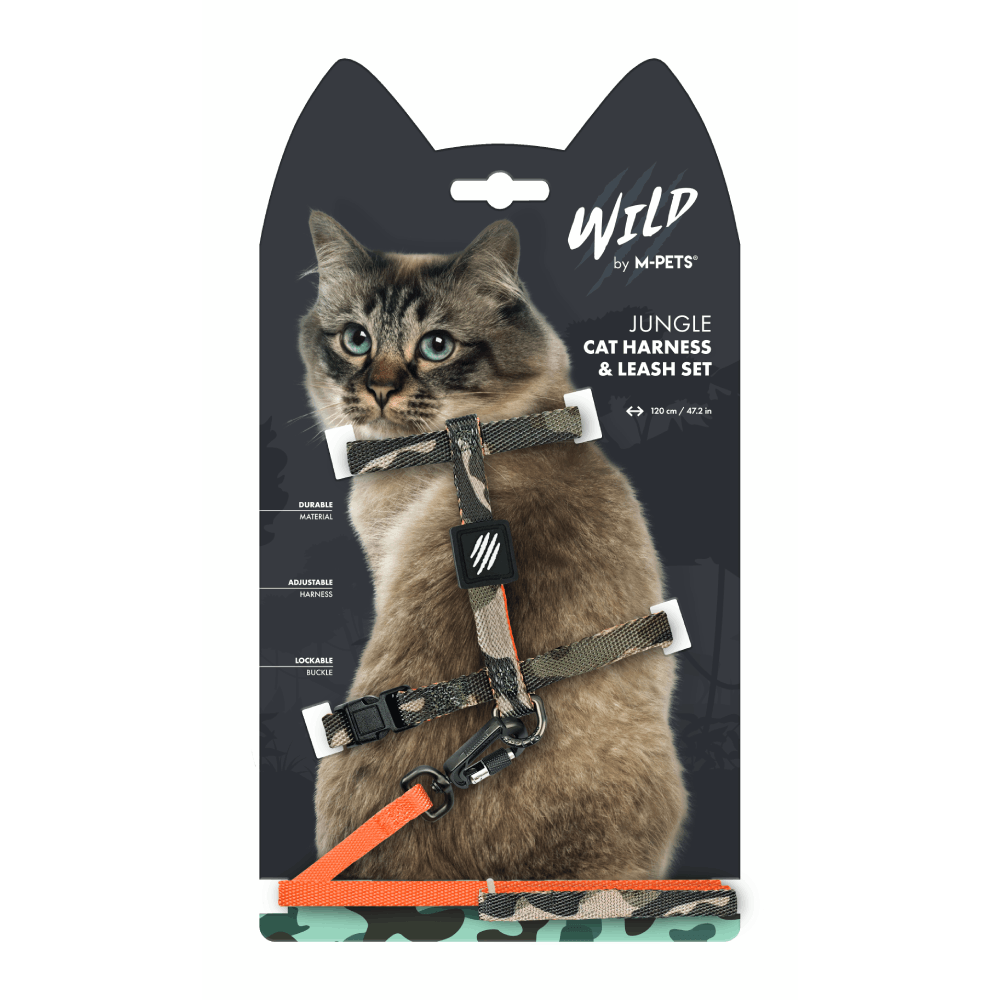 Arnés y Correa Para Gato Kit Wild M-PETS Único