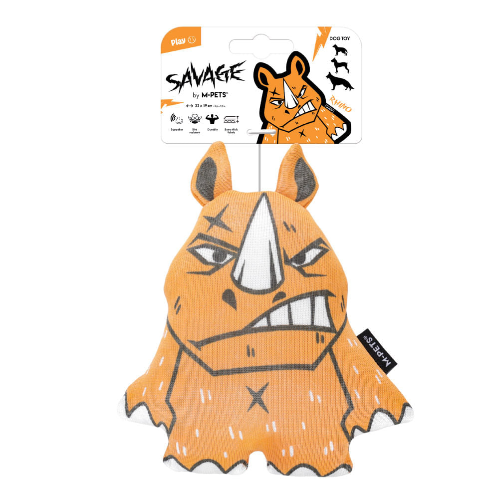 Juguete para Perro M-Pets Savage Rinoceronte 22 x 19 cm