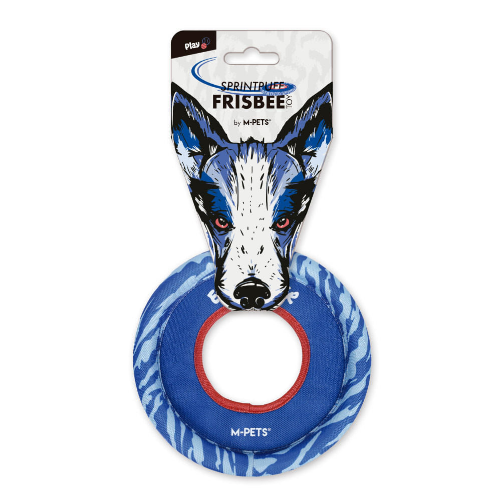 Juguete M-Pets Frisbee Sprintpuff Azul para Perro 24 x 24 x 2 cm