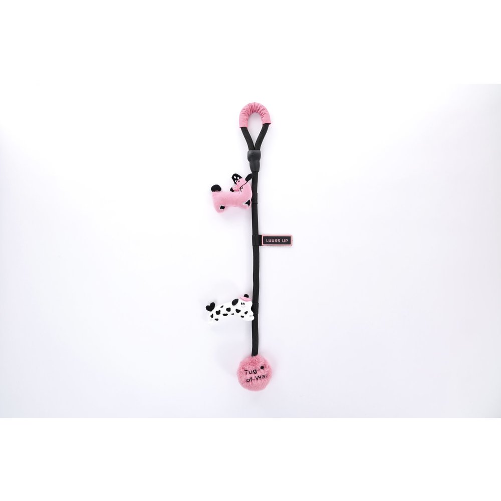 Juguete soga Tug Pals negro y rosa para perro M-pets Único
