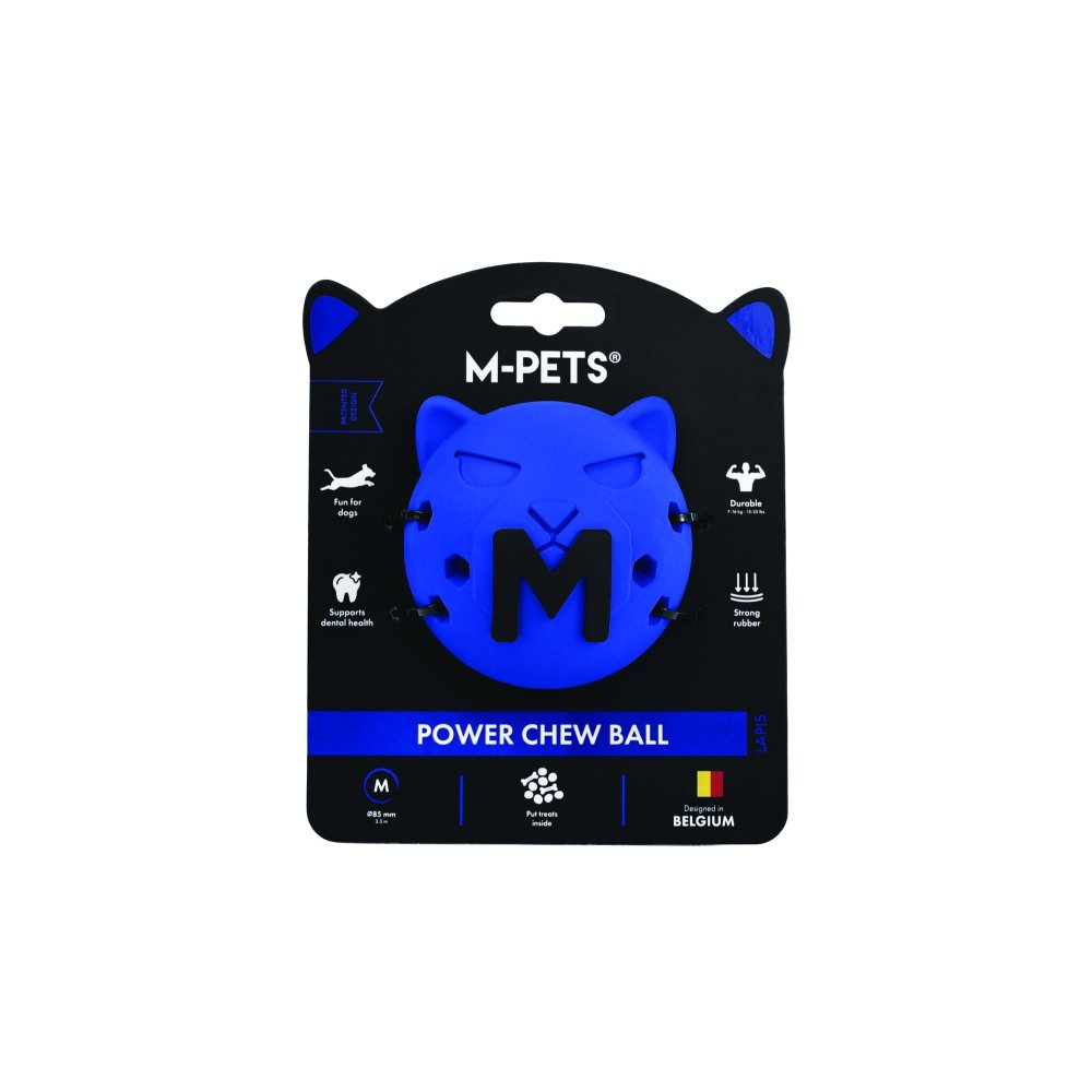 Pelota mordedora Power Chew Lapis Azul para perro M-pets M