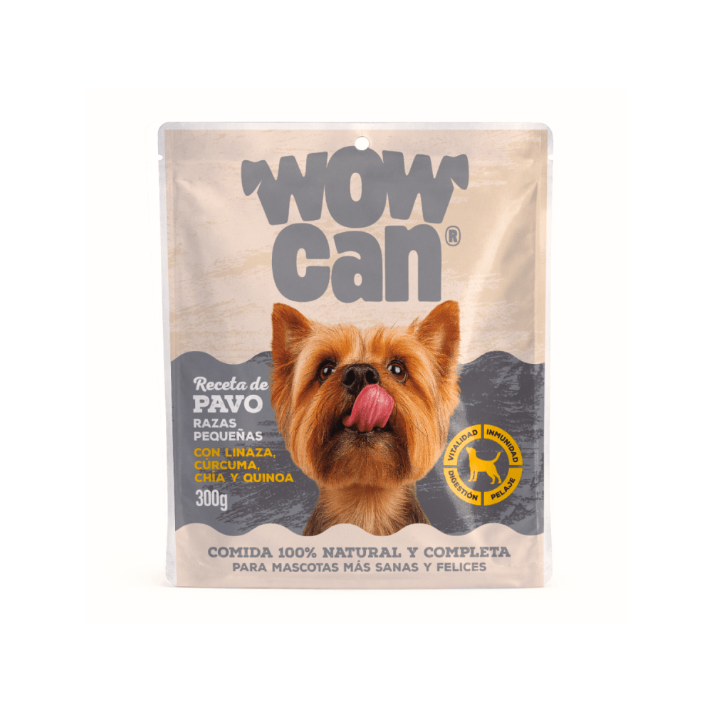 Alimento Húmedo Para Perro Wow Can Pavo Razas Pequeñas 300 g