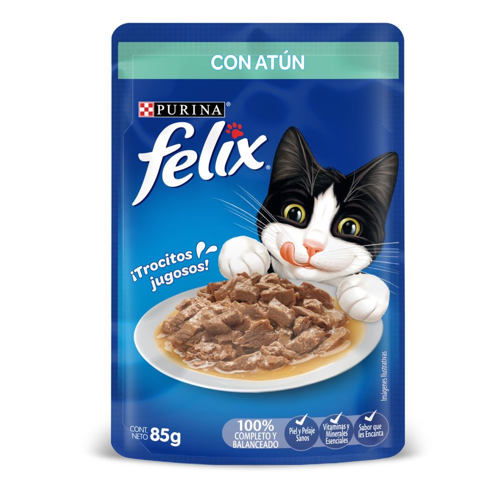 Alimento Húmedo Para Gato Felix Classic Con Atun 85 g