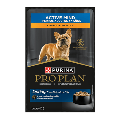 Alimento húmedo para perro adulto Pro Plan active mind sabor pollo 85 g