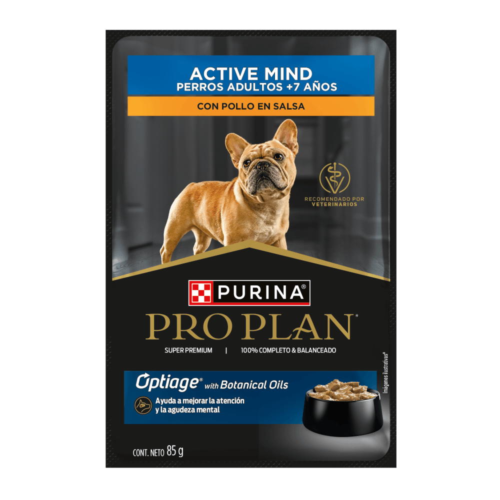 Alimento húmedo para perro adulto Pro Plan active mind sabor pollo 85 g