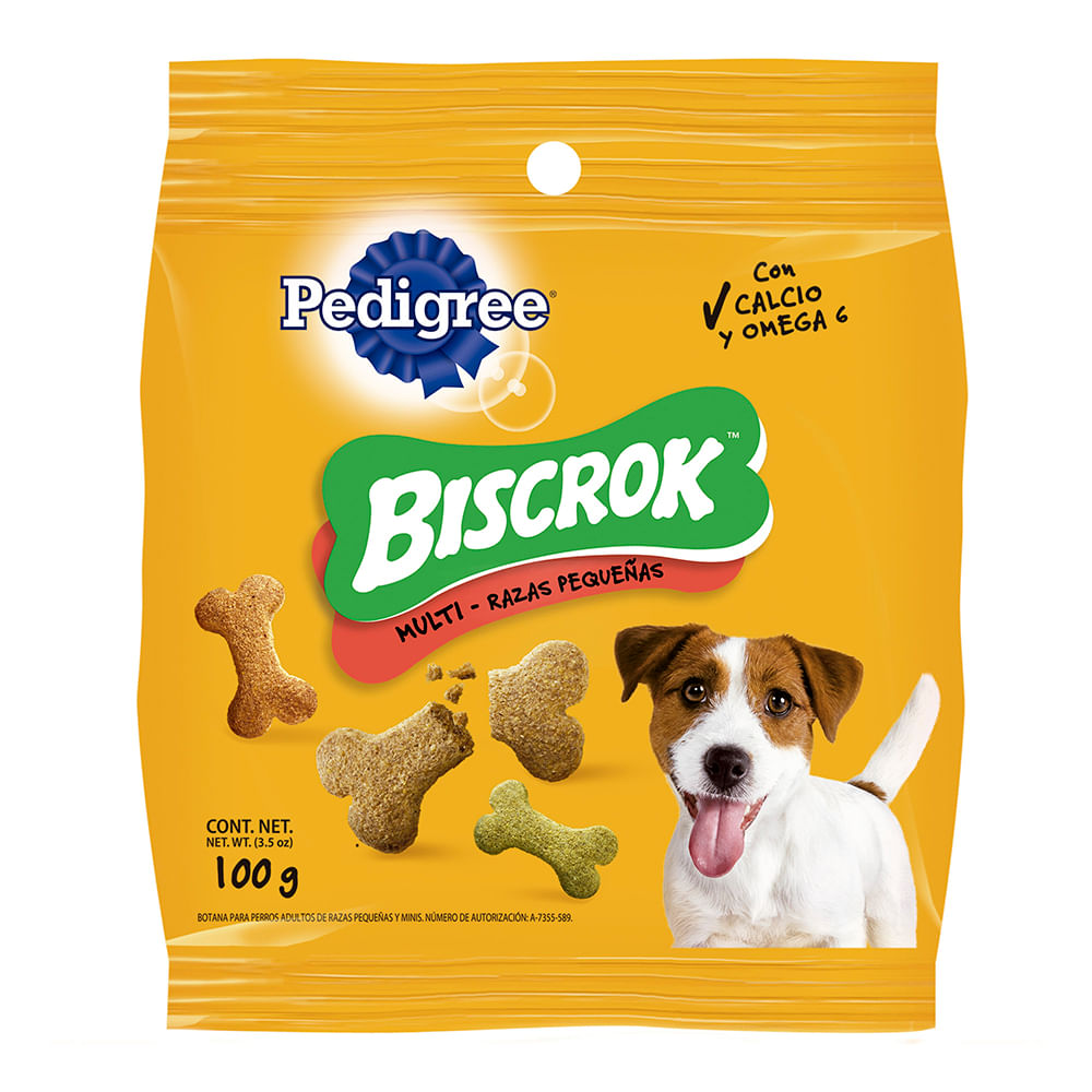 Snacks Para Perro Pedigree Galleta Biscrok Multi Razas Pequeñas 100 g