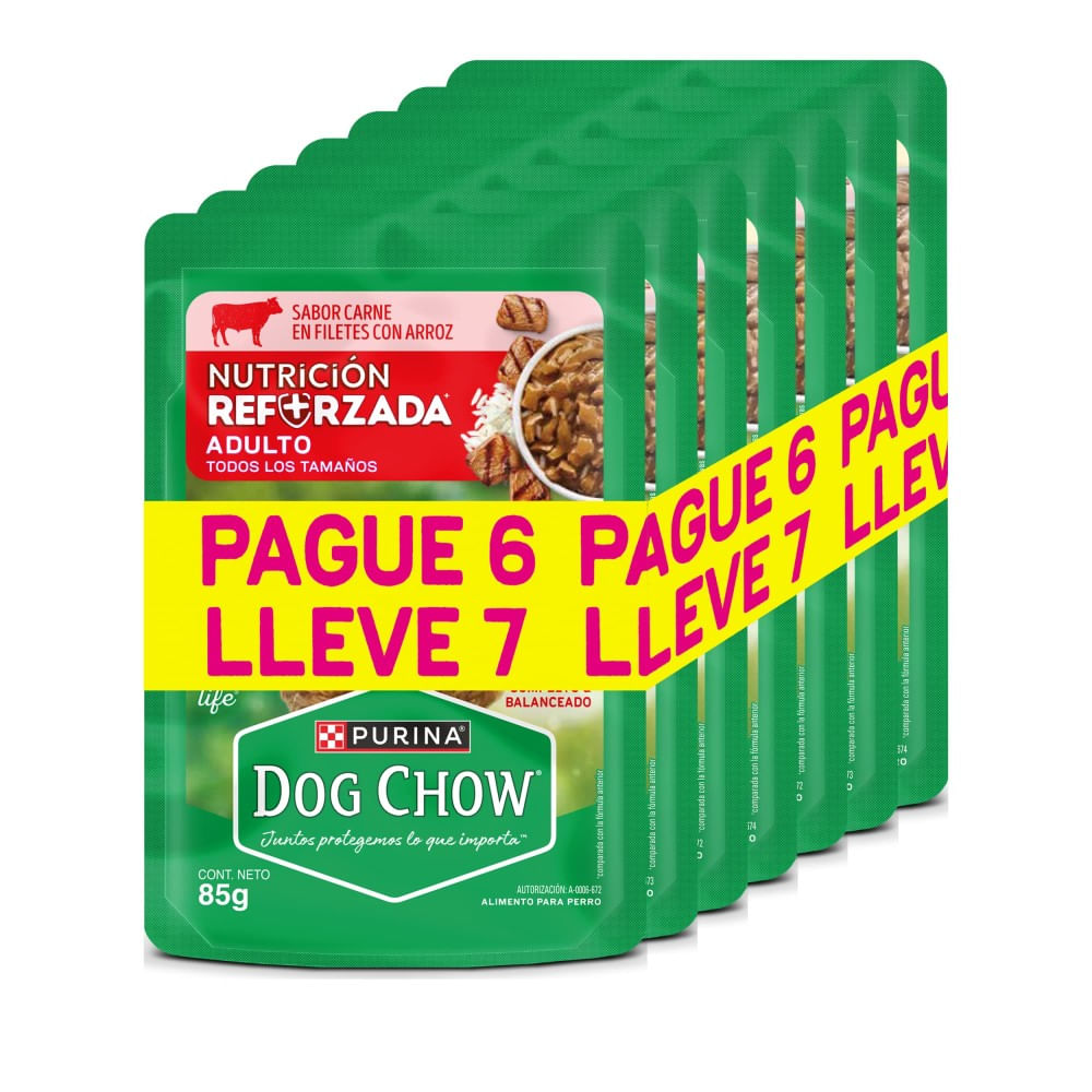 Alimento Húmedo Surtido Pack x7 Sobres para Perro Dog Chow 7 u