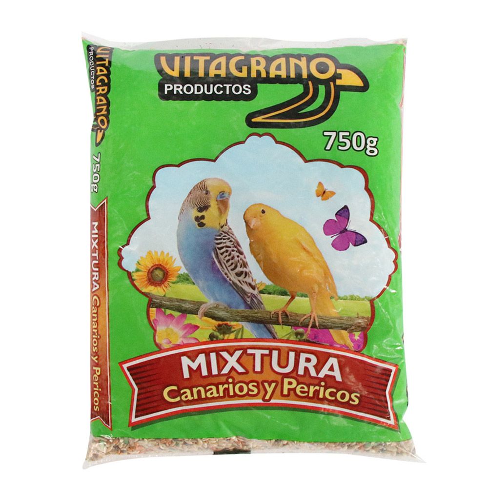 Mixtura Pericos Y Canarios Vitagrano 750 g