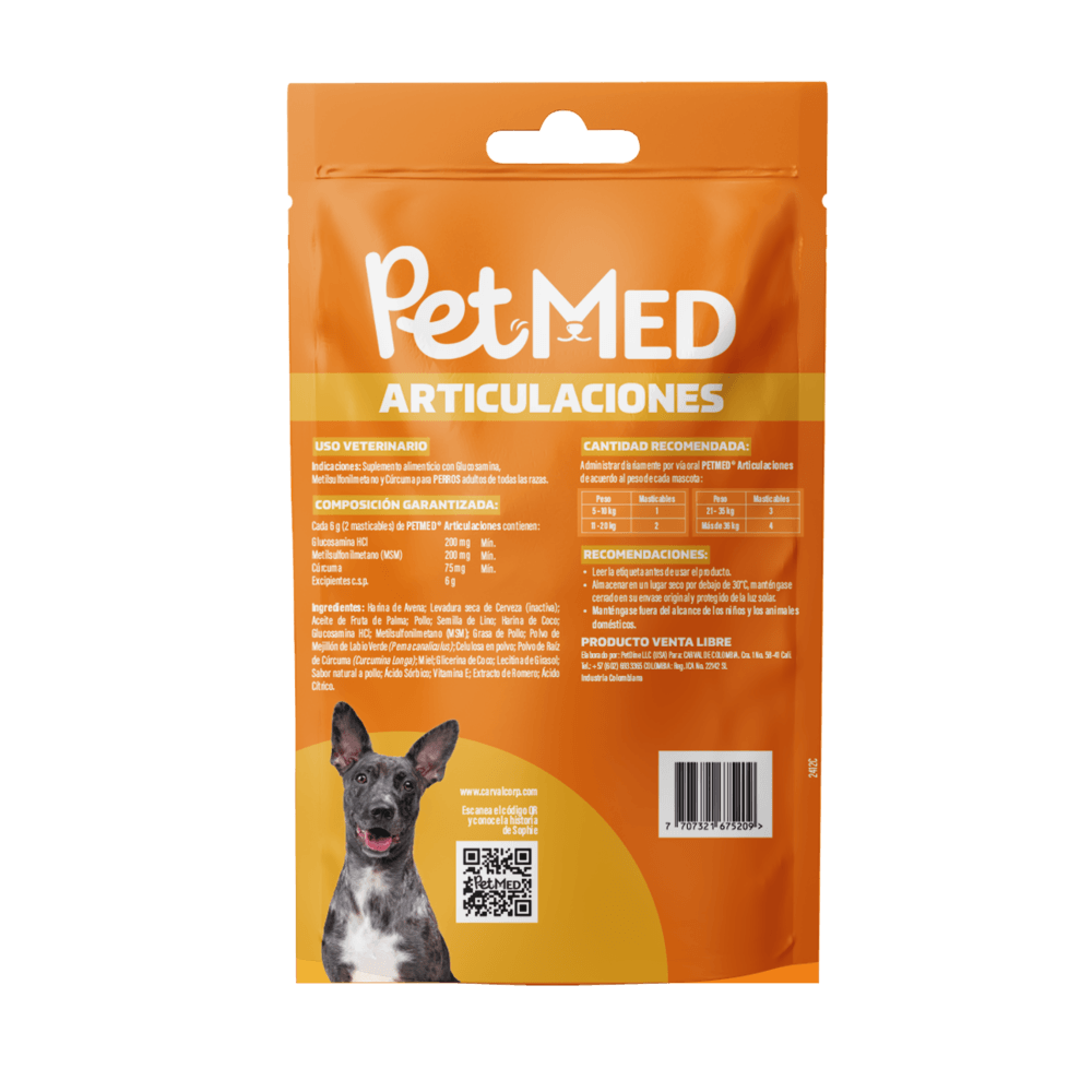 Suplemento Para Perro PetMED Articulaciones 90 g