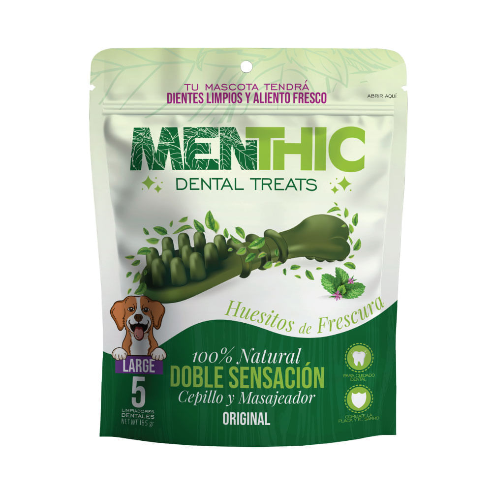 Cepillos Para Perro Menthic Golosina Dental Talla L x 5 unidades 5 Un