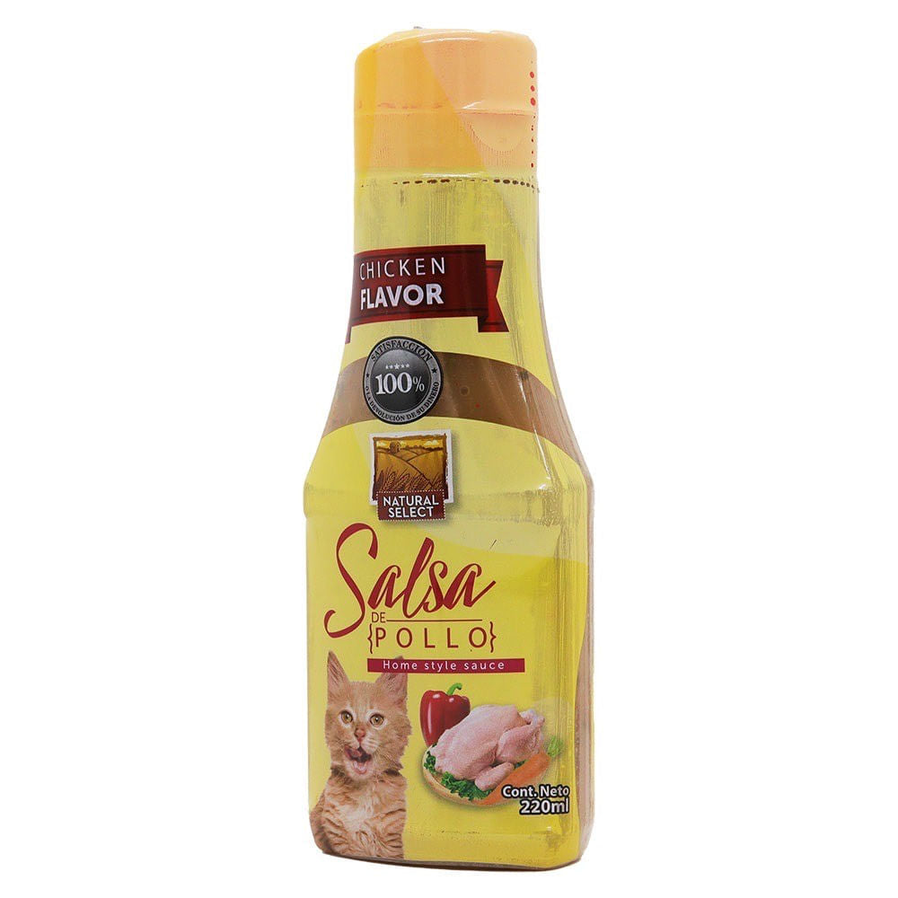 Snack Semi Húmedo Salsa Natural Select Gatos Sabor a Pollo 220 ml
