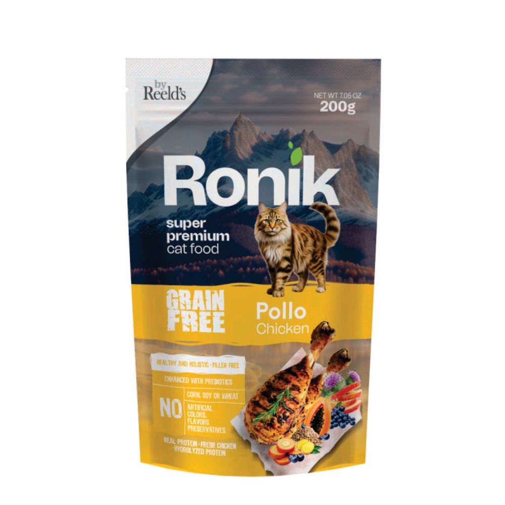 Alimento húmedo para gato Reelds sabor pollo 200 g