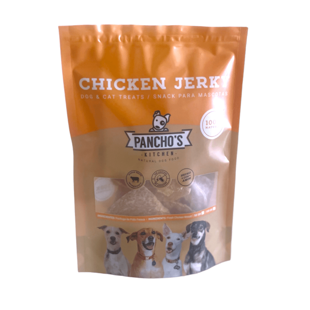 Snack Natural Para Perro Pancho's Kitchen - Chicken Jerky 50 g