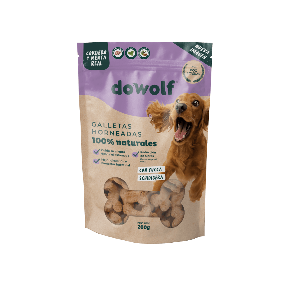 Snack Galletas de Cordero y Menta para Perro Dowolf 200 g