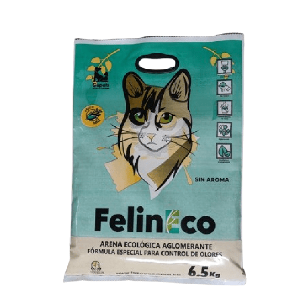 Arena Para Gato Felineco Maiz Sin Aroma 6,5 kg