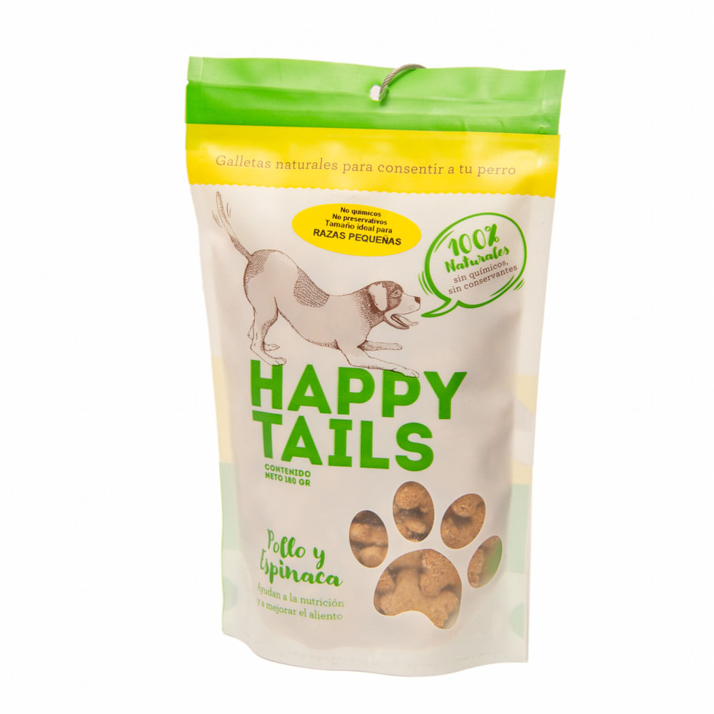 Galleta Para Perro Happy Tails Galleta Pollo Y Espinacas Raza Pequeña 180 g