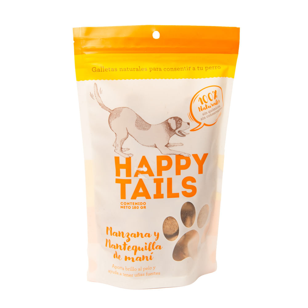 Galleta Para Perro Happy Tails Manzana Y Mantequilla De Maní 180 g