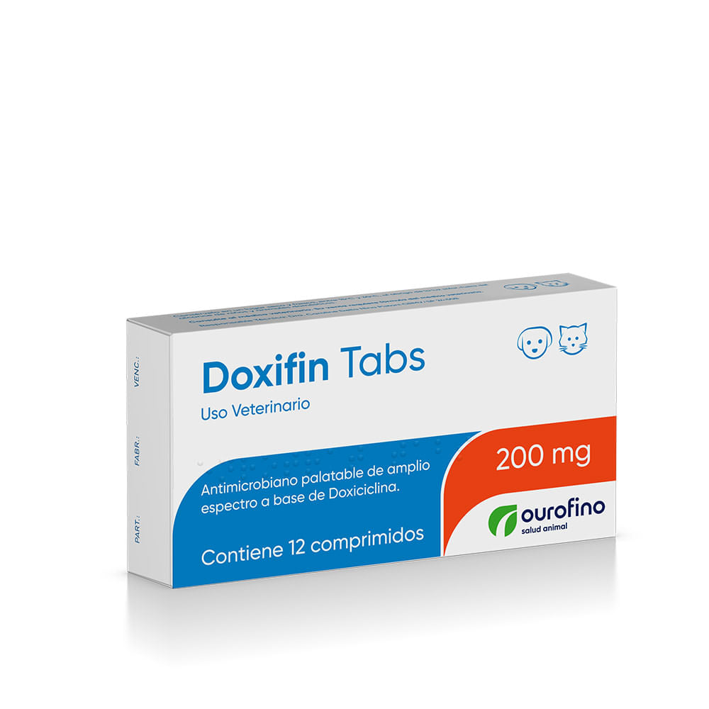 Antibiotico Para Mascotas Ourofino Doxifin 12 Tab