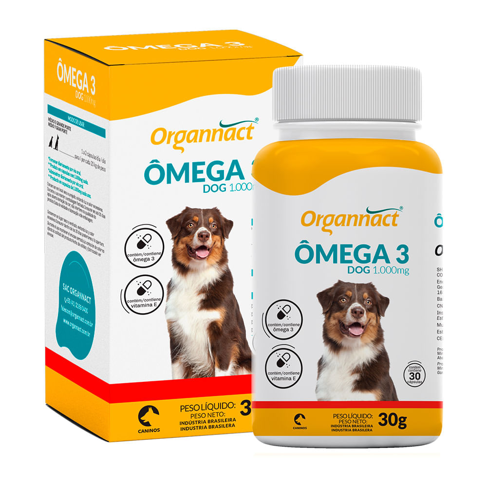 Suplemento Vitamínico para Perro Omega 3 Organnact 1000 mg